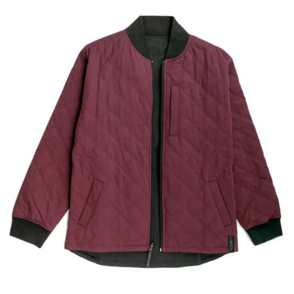 Hi-Lo Reversible Bomber Jacket - Purple Men's Large - Picture 4 of 4